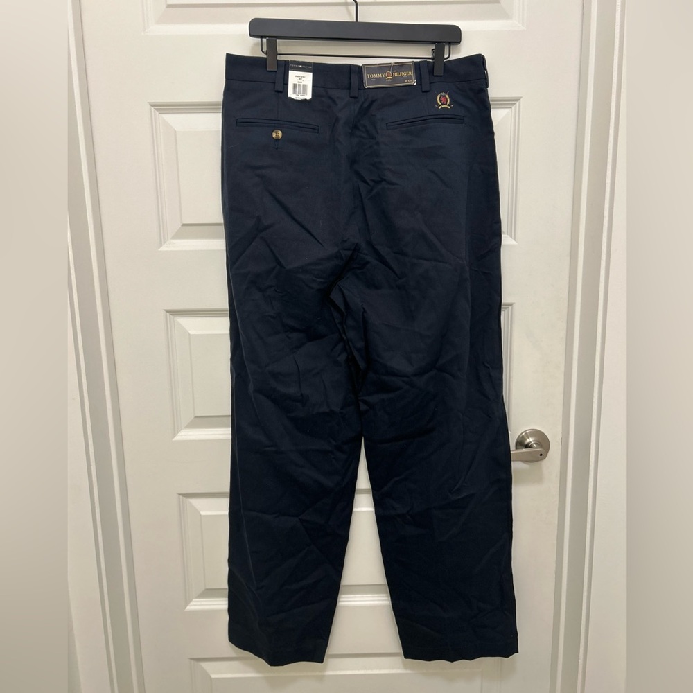 Tommy Hilfiger Navy Men's Khakis Vintage Pleated Golf NWT